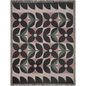 Mid-Century Modern Geometric Floral Cotton Throw Blanket