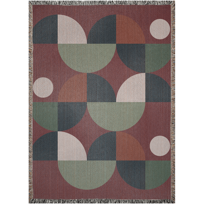 Geometric Balance Woven Throw Blanket
