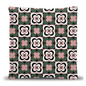 Floral Checkerboard Throw Pillow