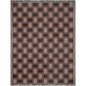 Rust and Mauve Geometric Woven Throw Blanket