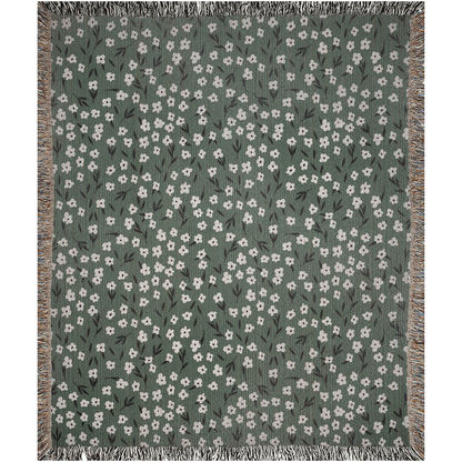 Wildflower Meadow Woven Throw Blanket