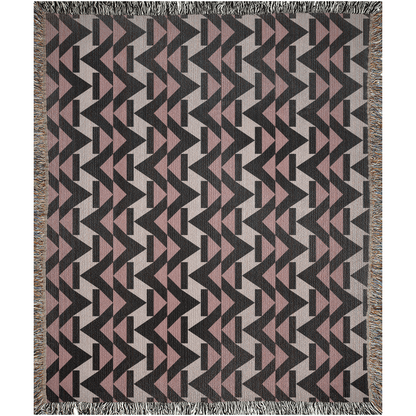 Modern Chevron Pattern Woven Throw Blanket