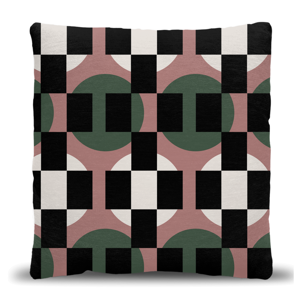 Geometric Retro Chic Woven Pillow