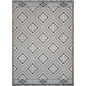 Batik-Inspired Geometric Cotton Throw Blanket in Blue, Black, and White