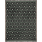 Green And Black Retro Flower Woven Cotton Throw Blankets - Taylor Bassam