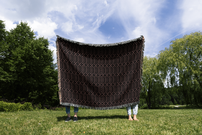 Serene Waves Woven Throw Blanket