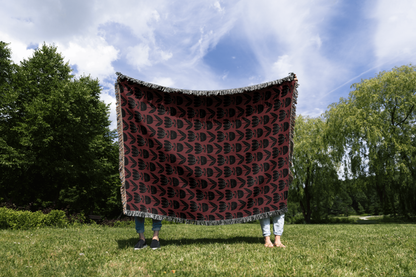 Floral Elegance Woven Throw Blanket