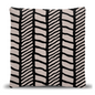 Black and Beige Abstract Herringbone Woven Pillow
