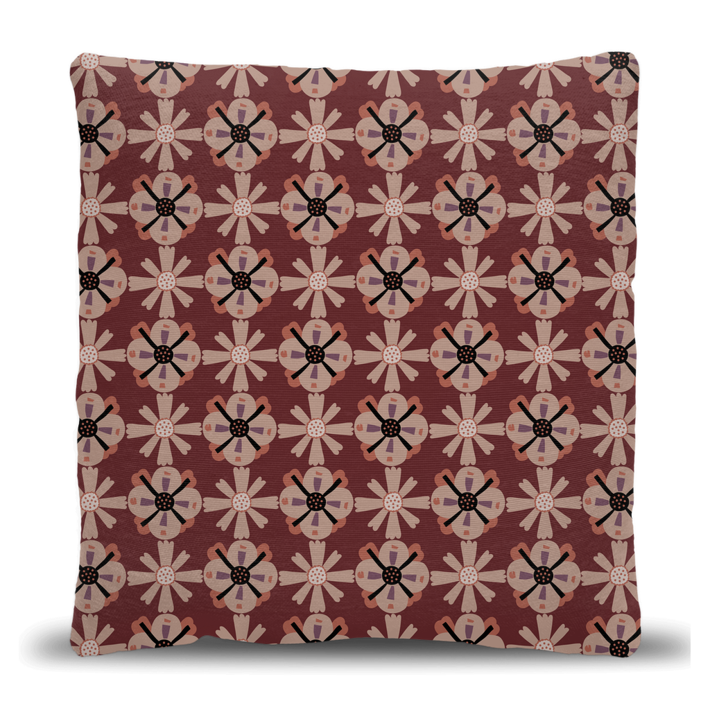 Rustic Blooms Throw Pillow