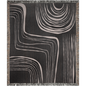 Black and Beige Minimalist Modern Lines Woven Blanket