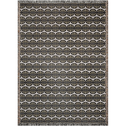 Khaki Modern Folk Woven Throw