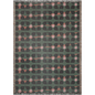 Mid-Century Modern Clover Woven Cotton Blanket in Green, Pink, and Black