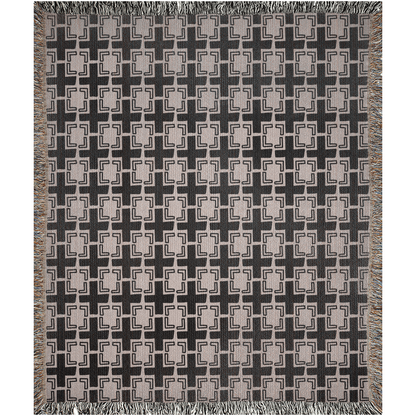 Modern Geometric Woven Throw Blanket
