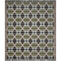 Modern Olive Green and Light Blue Woven Throw Blanket