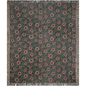 Dark Wildflower Meadow Woven Throw Blanket