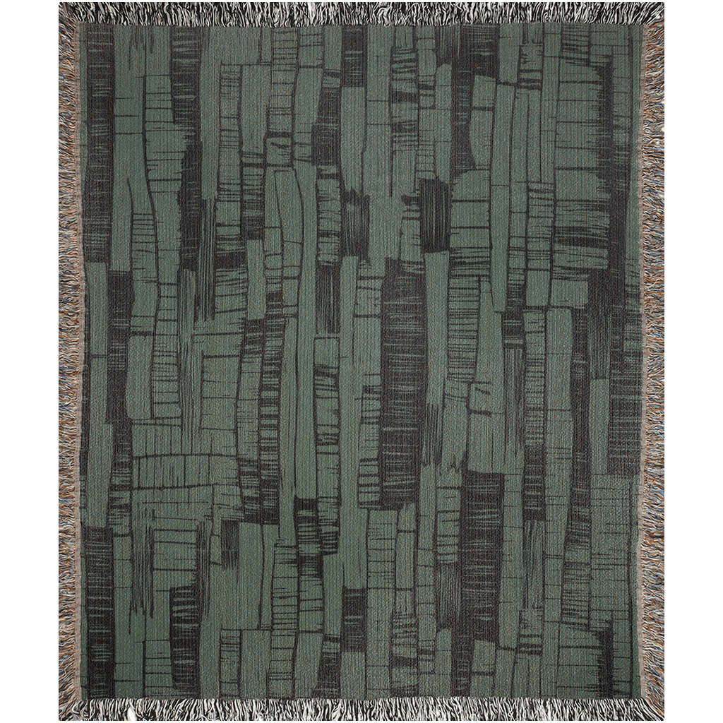 Forest Texture Woven Throw Blanket