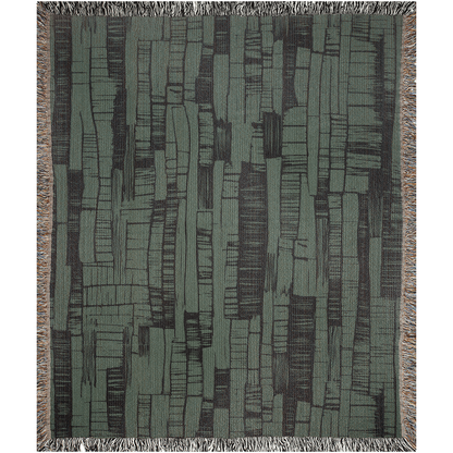 Forest Texture Woven Throw Blanket