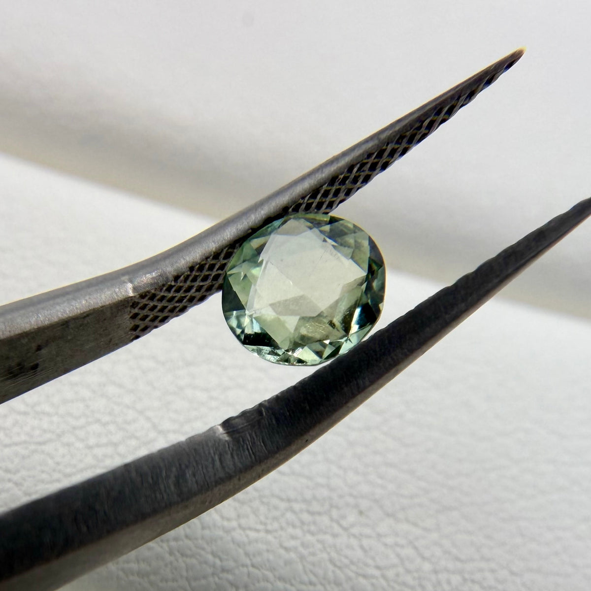 Unheated Montana Sapphire 0.50 ct Green Round Faceted Gemstone | American Mined Collector Stone