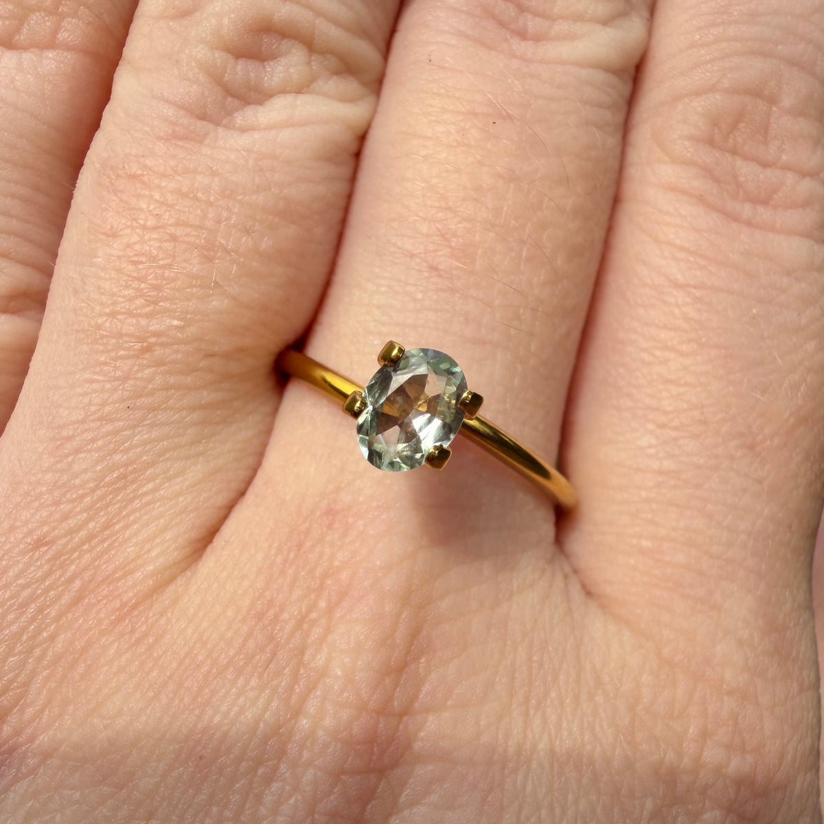 0.60 Ct Natural Montana Sapphire | Hand Mined Oval Teal Green Loose Gemstone | Montana Mined Sapphire | September Birthstone