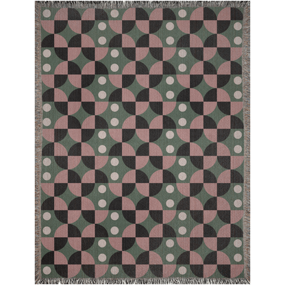 Geometric Harmony Woven Throw Blanket