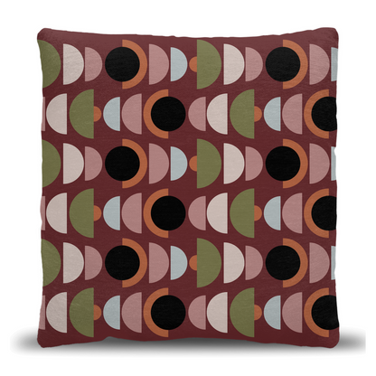 Modern Geometric Half-Moon Pattern Decorative Pillow
