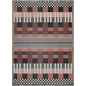 Modern Checkered Stripes Woven Throw Blanket