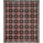 Fall Colors Abstract Flower Pattern Woven Cotton Throw Blankets - Taylor Bassam
