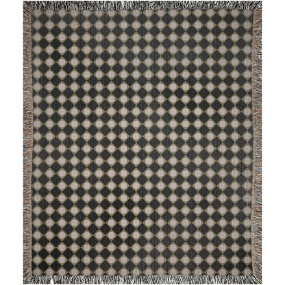 Diamond Grid Woven Throw Blanket