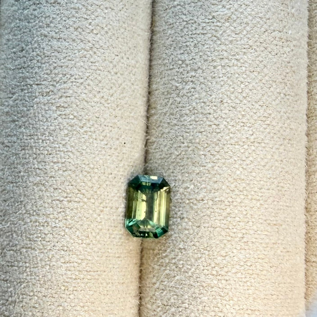 0.65 Ct Natural Montana Sapphire | Emerald Cut Green Teal Loose Gemstone | Hand Mined Montana Sapphire | American Mined September Birthstone