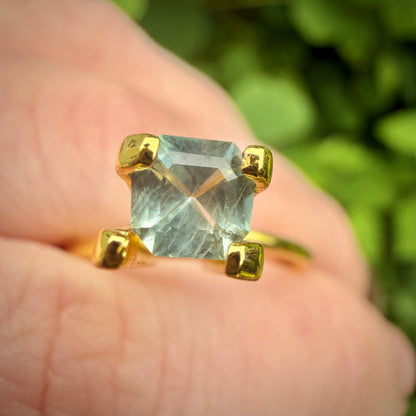 0.65 Ct Natural Montana Sapphire | Hand Mined Asscher Cut Blue Green Loose Gemstone | Montana Teal Sapphire | September Birthstone
