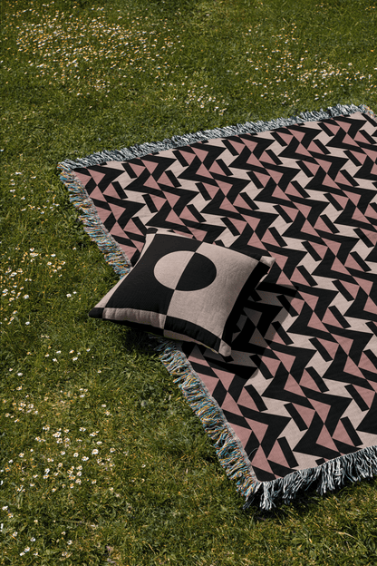 Modern Chevron Pattern Woven Throw Blanket