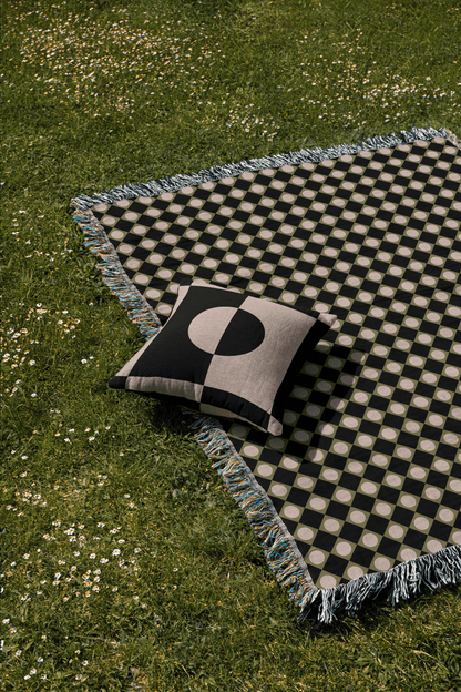 Diamond Grid Woven Throw Blanket