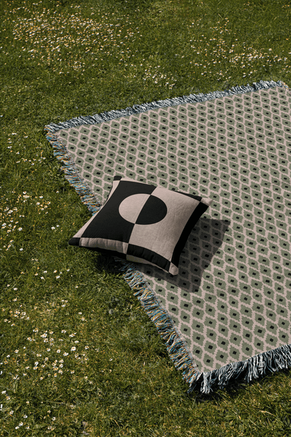 Soft Green Diamond Cotton Blanket