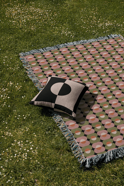 Contemporary Ovals Cotton Blanket
