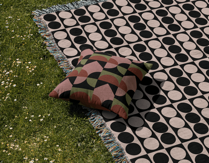 Modern Earthy Tones Geometric Throw Pillow