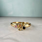 Certified Multi-Color Sapphire Ring | Gold Plated 925 Sterling Silver | Rainbow Sapphire Ring