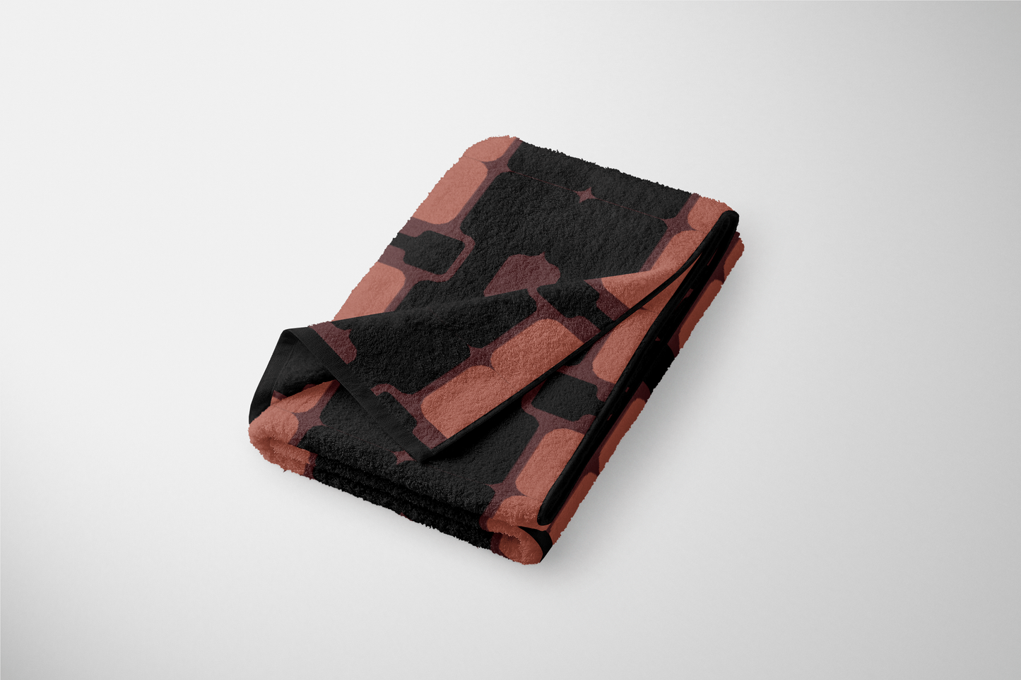 Black And Pink Geometric Psychedelic XL Towel