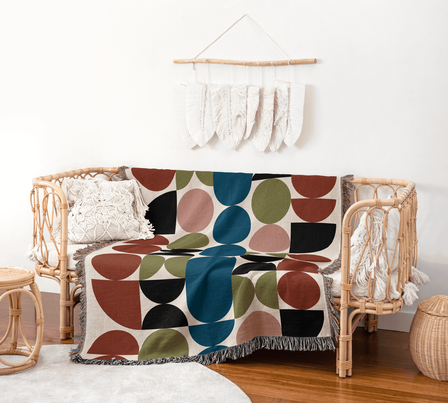 Colorful Bauhaus MCM Woven Blanket