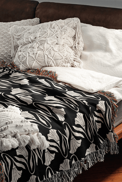 Botanical Bloom Woven Throw Blanket