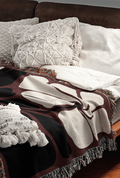 Floral Flow Woven Throw Blanket