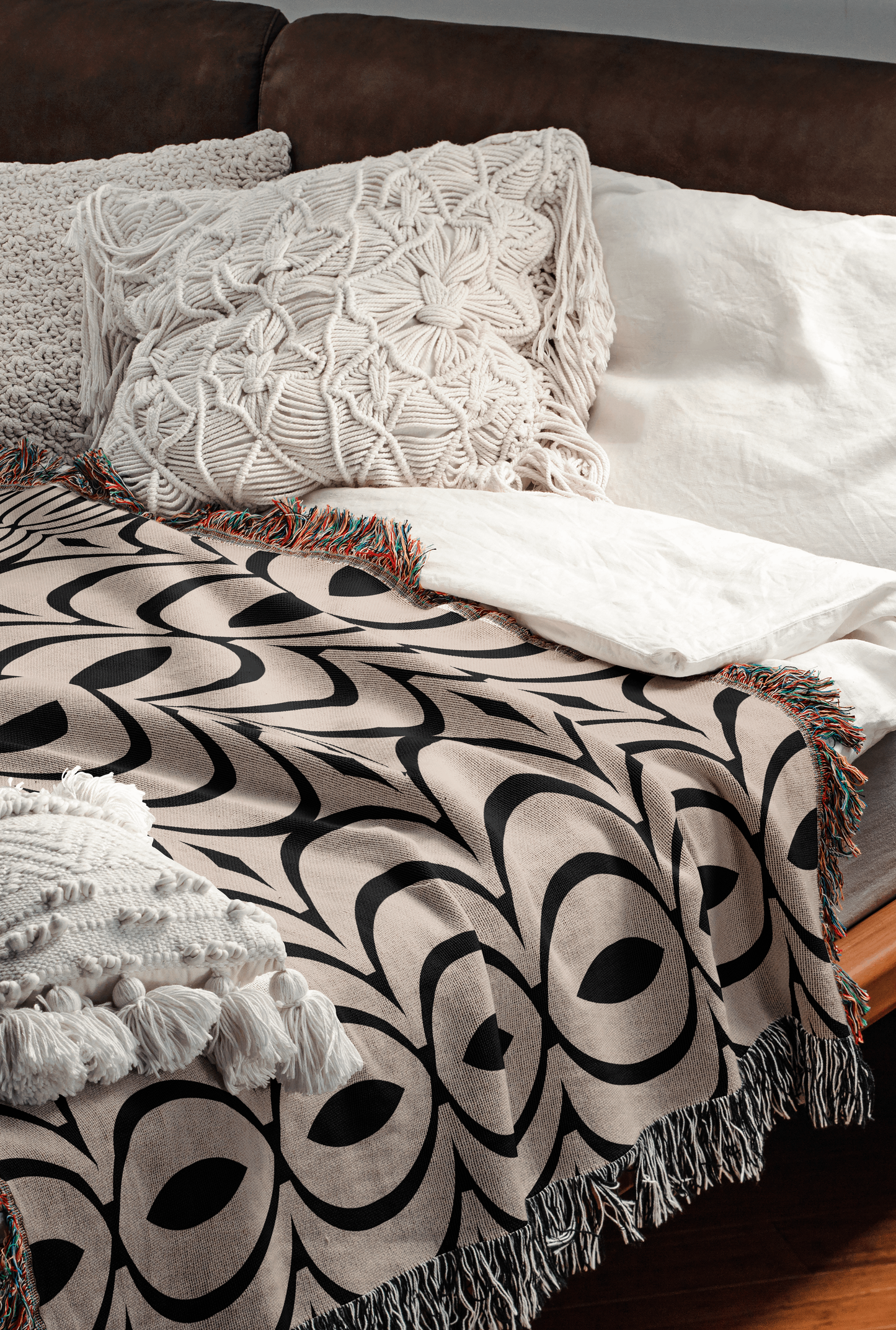 Orbital Harmony Woven Throw Blanket