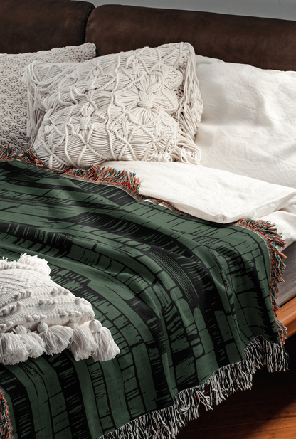 Forest Texture Woven Throw Blanket