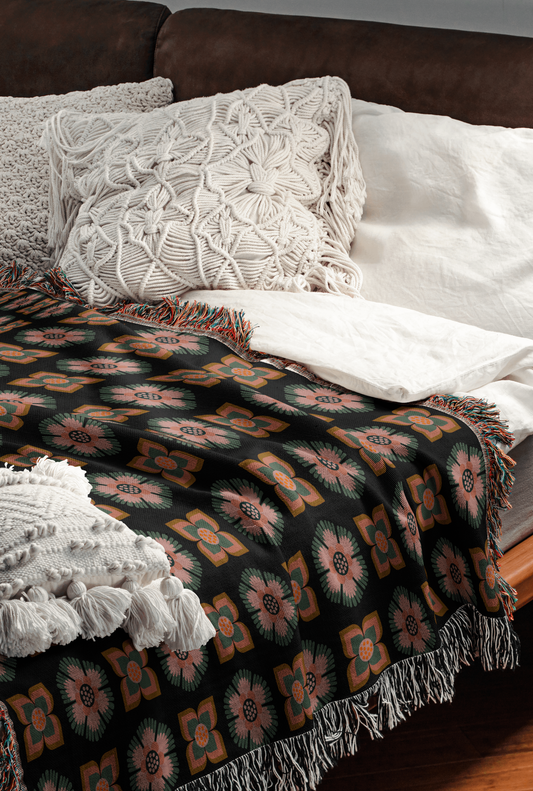 Floral Medley Woven Throw Blanket