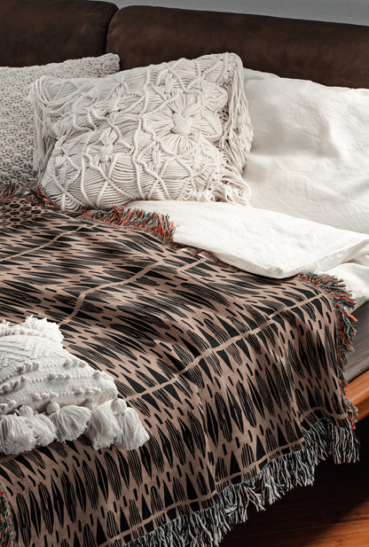Geometric Rhythm Woven Throw Blanket