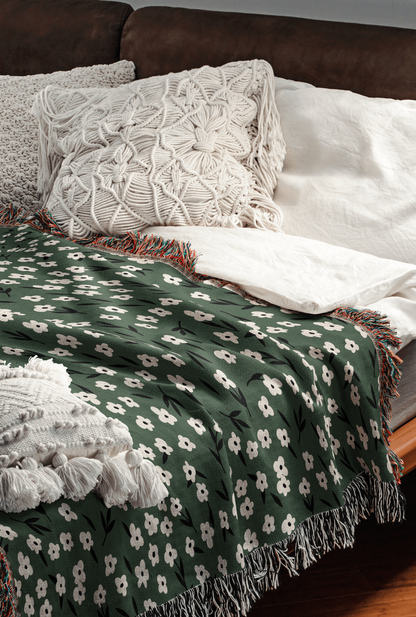 Wildflower Meadow Woven Throw Blanket