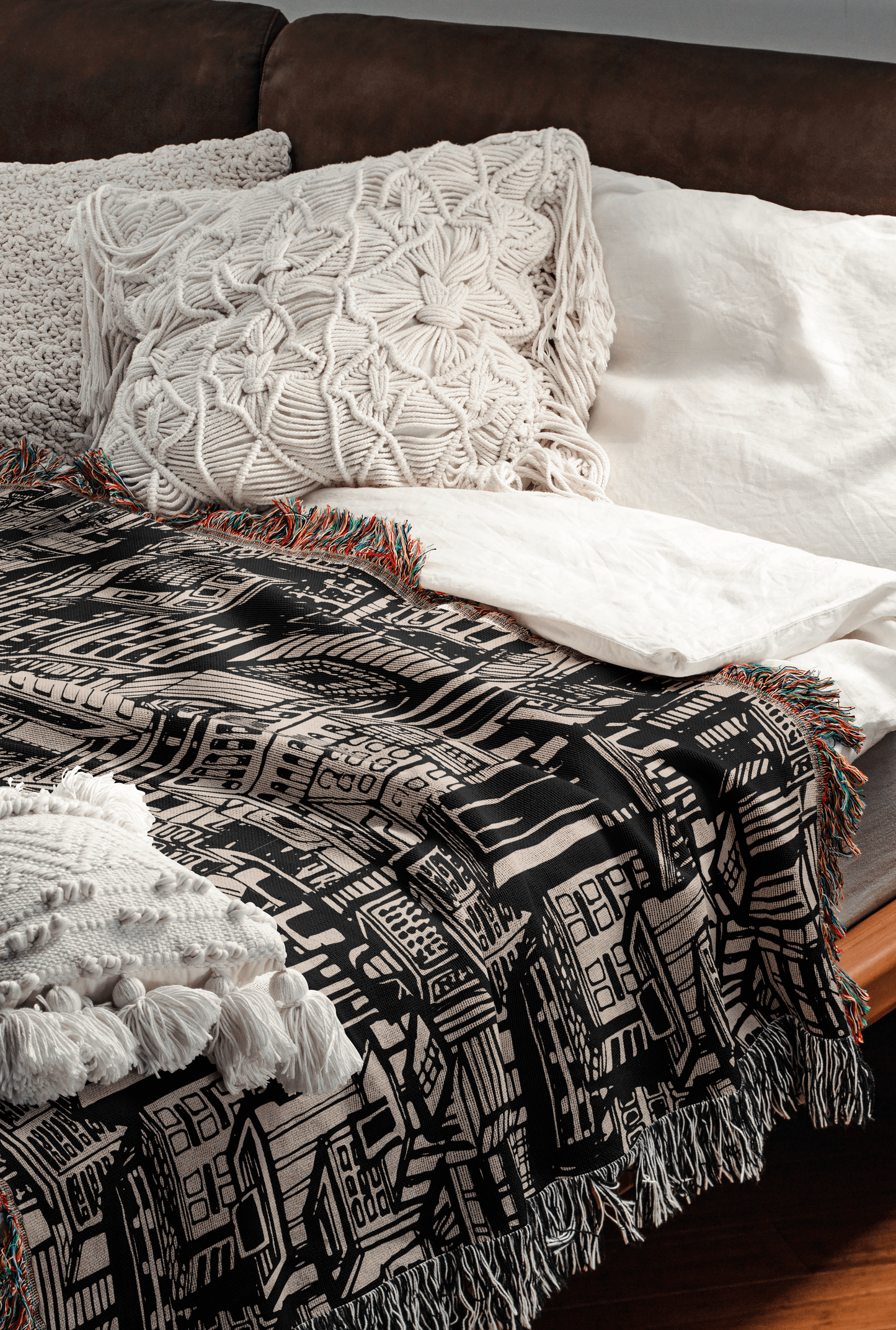 Urban Rhythm Woven Throw Blanket