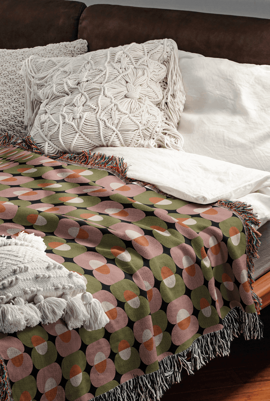 Contemporary Ovals Cotton Blanket