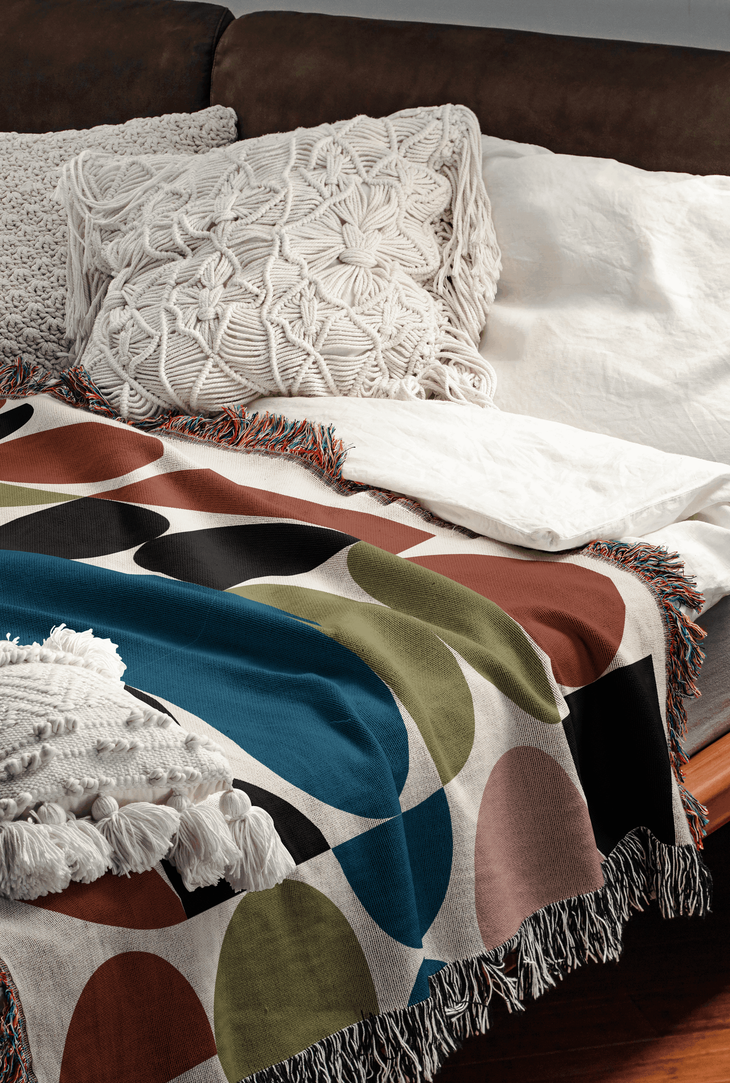 Colorful Bauhaus MCM Woven Blanket