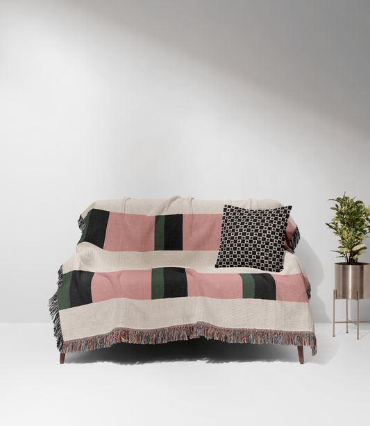 Bohemian, Retro, and Modern Woven Cotton Throw Blankets Shop all Bla