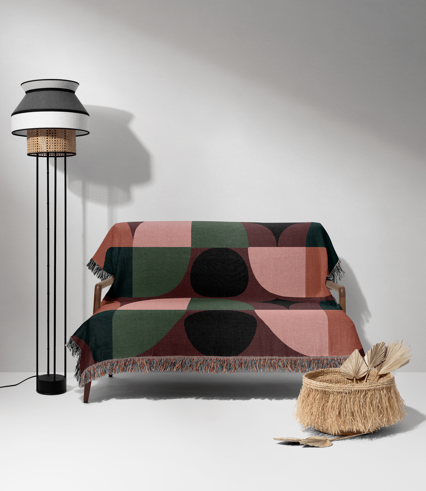 Geometric Colorblock Woven Throw Blanket